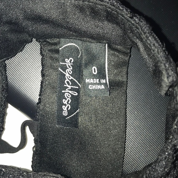 Mock Neck Sequin Lace Bodice Fit-And-Flare Dress - Picture 6 of 6